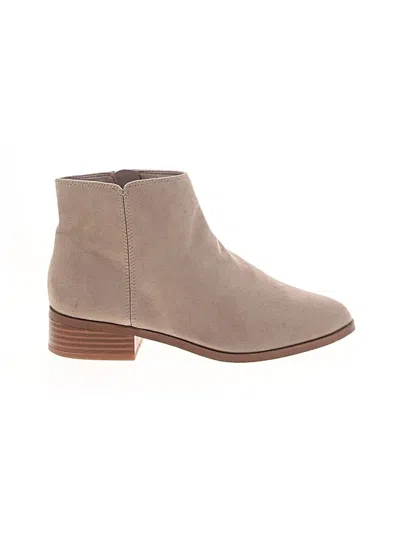 Pre-owned Jcrew Ankle Boots In Tan
