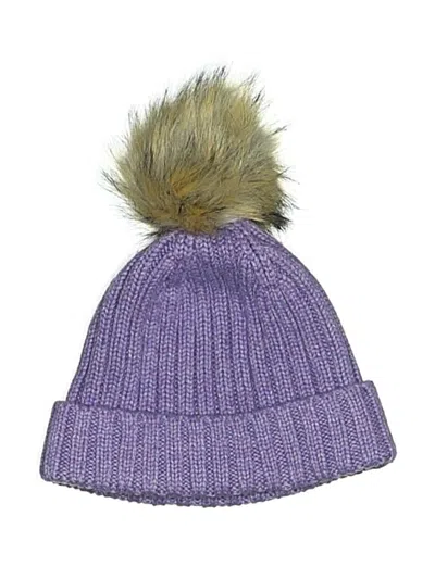 Pre-owned Jcrew Beanie Hat In Purple