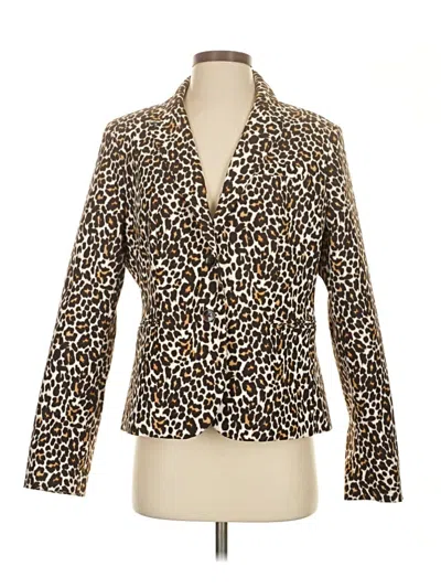 Pre-owned Jcrew Blazer Jacket In Brown