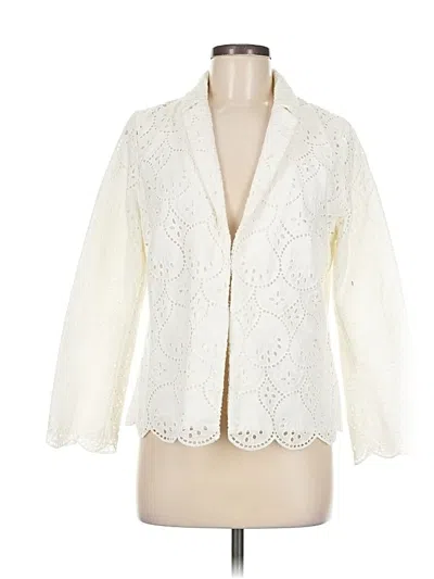 Pre-owned Jcrew Blazer Jacket In White