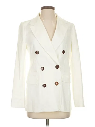 Pre-owned Jcrew Blazer Jacket In White