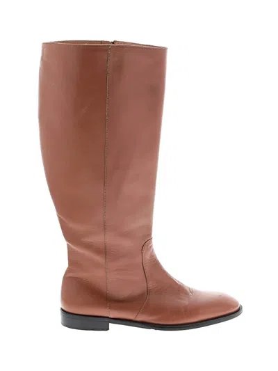 Pre-owned Jcrew Boots In Brown
