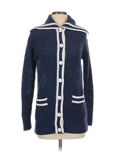 Pre-owned Jcrew Cardigan Sweater In Blue