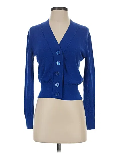 Pre-owned Jcrew Cardigan Sweater In Blue