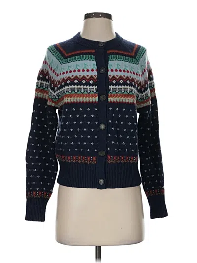 Pre-owned Jcrew Cardigan Sweater In Blue