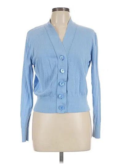 Pre-owned Jcrew Cardigan Sweater In Blue