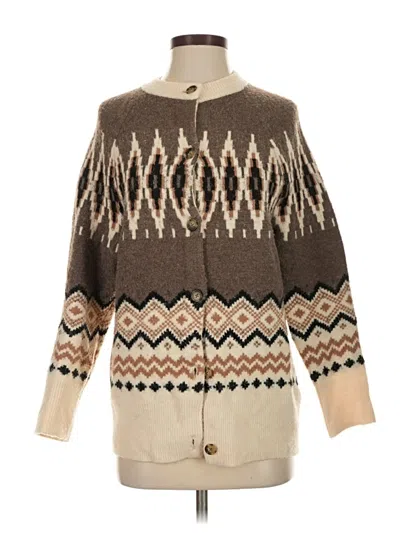 Pre-owned Jcrew Cardigan Sweater In Brown