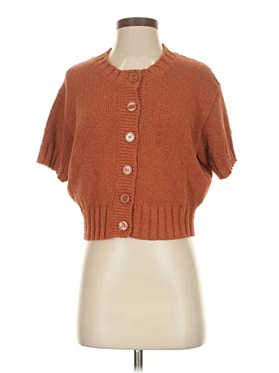 Pre-owned Jcrew Cardigan Sweater In Brown