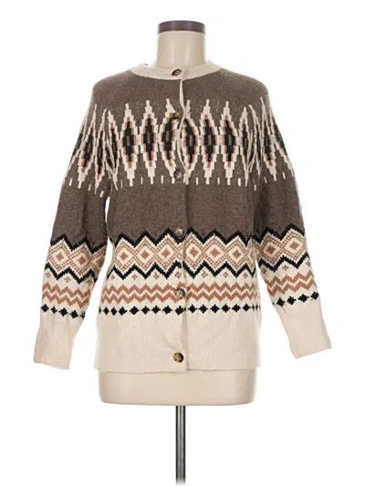 Pre-owned Jcrew Cardigan Sweater In Brown