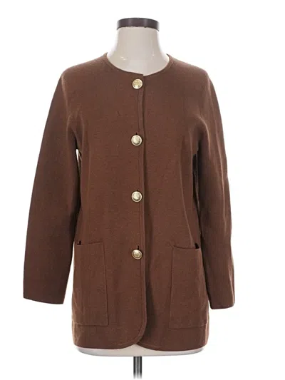 Pre-owned Jcrew Cardigan Sweater In Brown