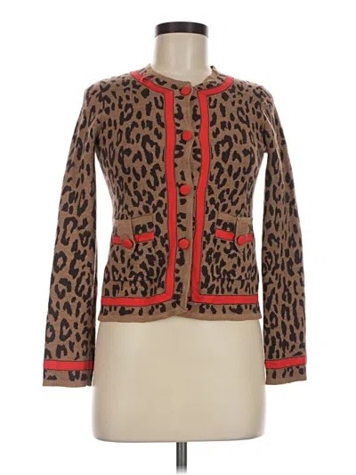 Pre-owned Jcrew Cardigan Sweater In Brown