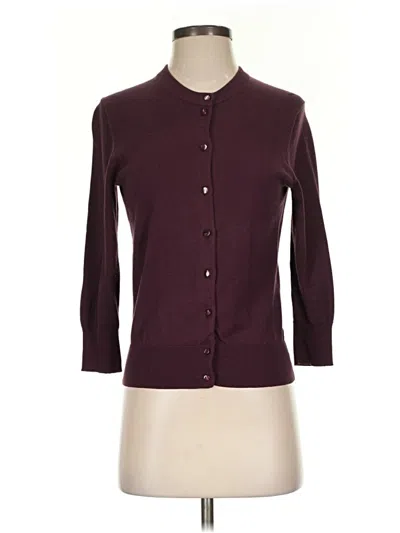 Pre-owned Jcrew Cardigan Sweater In Burgundy