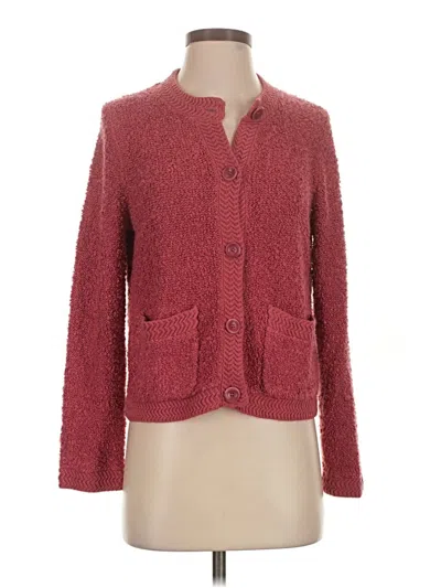 Pre-owned Jcrew Cardigan Sweater In Burgundy