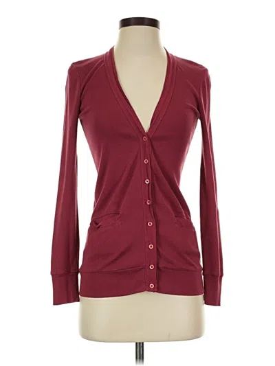 Pre-owned Jcrew Cardigan Sweater In Burgundy