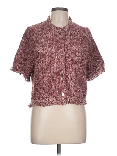 Pre-owned Jcrew Cardigan Sweater In Burgundy