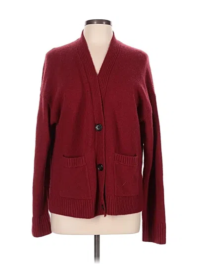 Pre-owned Jcrew Cardigan Sweater In Burgundy