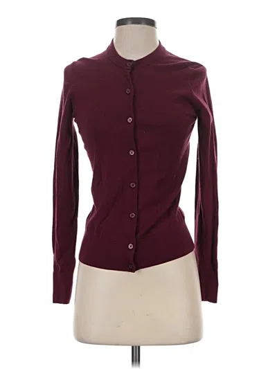 Pre-owned Jcrew Cardigan Sweater In Burgundy