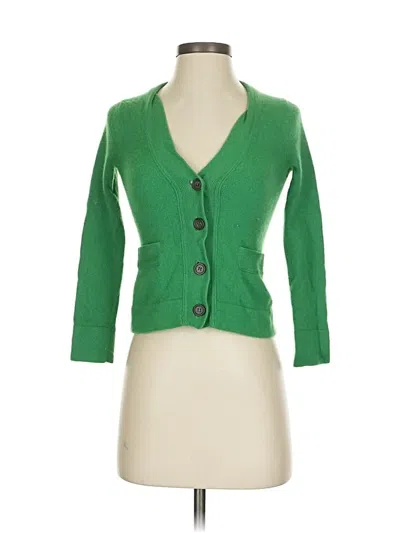 Pre-owned Jcrew Cardigan Sweater In Green