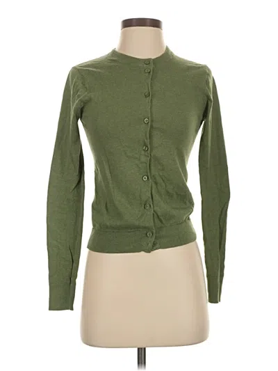 Pre-owned Jcrew Cardigan Sweater In Green