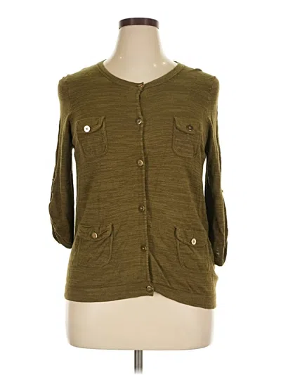 Pre-owned Jcrew Cardigan Sweater In Green