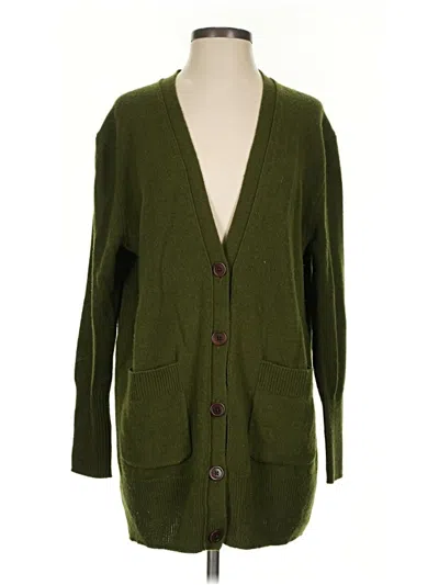 Pre-owned Jcrew Cardigan Sweater In Green