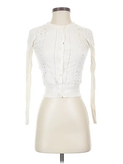 Pre-owned Jcrew Cardigan Sweater In Ivory