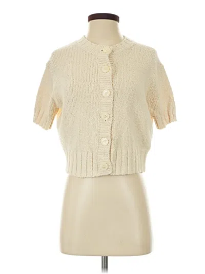 Pre-owned Jcrew Cardigan Sweater In Ivory