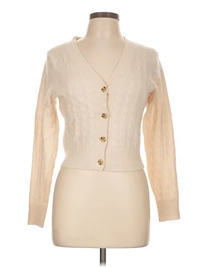 Pre-owned Jcrew Cardigan Sweater In Ivory
