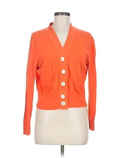 Pre-owned Jcrew Cardigan Sweater In Orange