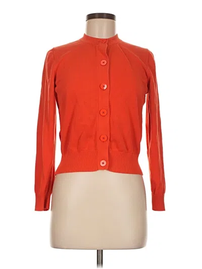 Pre-owned Jcrew Cardigan Sweater In Orange