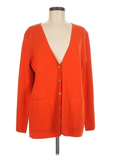 Pre-owned Jcrew Cardigan Sweater In Orange
