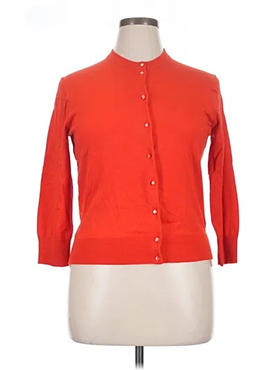 Pre-owned Jcrew Cardigan Sweater In Orange