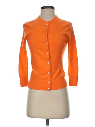 Pre-owned Jcrew Cardigan Sweater In Orange