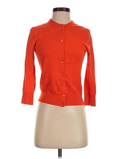 Pre-owned Jcrew Cardigan Sweater In Orange