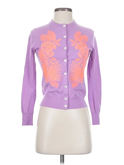 Pre-owned Jcrew Cardigan Sweater In Purple
