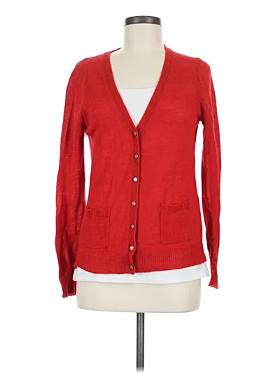 Pre-owned Jcrew Cardigan Sweater In Red