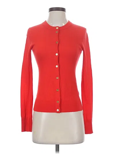 Pre-owned Jcrew Cardigan Sweater In Red