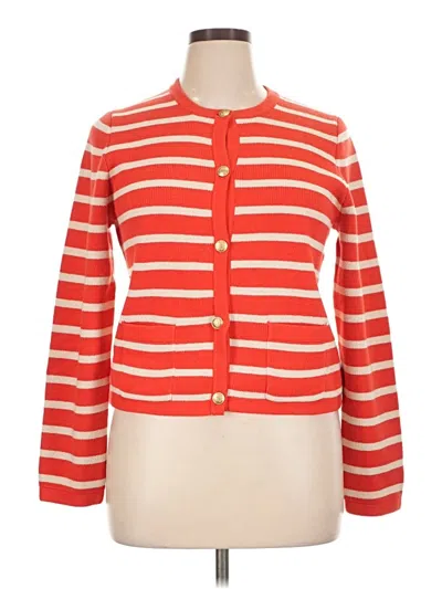 Pre-owned Jcrew Cardigan Sweater In Red