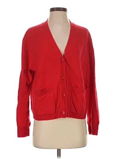 Pre-owned Jcrew Cardigan Sweater In Red