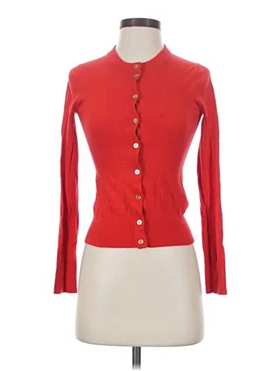Pre-owned Jcrew Cardigan Sweater In Red