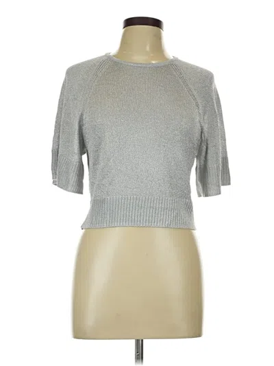 Pre-owned Jcrew Cardigan Sweater In Silver