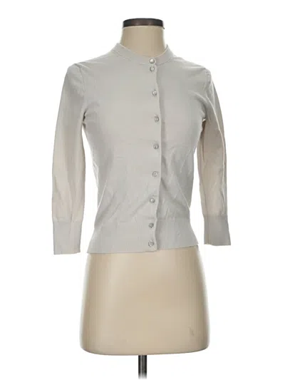 Pre-owned Jcrew Cardigan Sweater In Silver