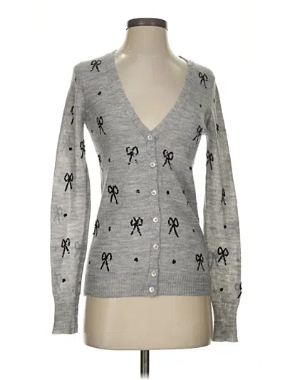 Pre-owned Jcrew Cardigan Sweater In Silver