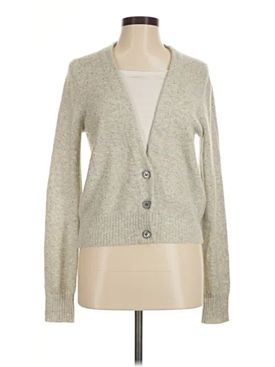Pre-owned Jcrew Cardigan Sweater In Silver