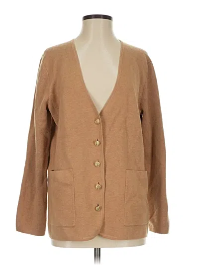 Pre-owned Jcrew Cardigan Sweater In Tan