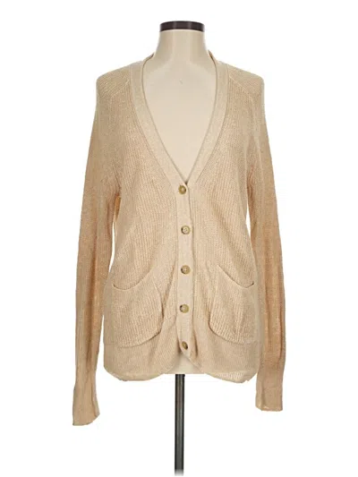 Pre-owned Jcrew Cardigan Sweater In Tan