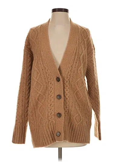 Pre-owned Jcrew Cardigan Sweater In Tan