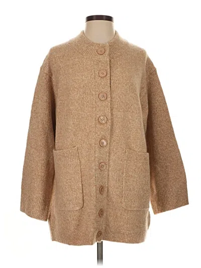 Pre-owned Jcrew Cardigan Sweater In Tan
