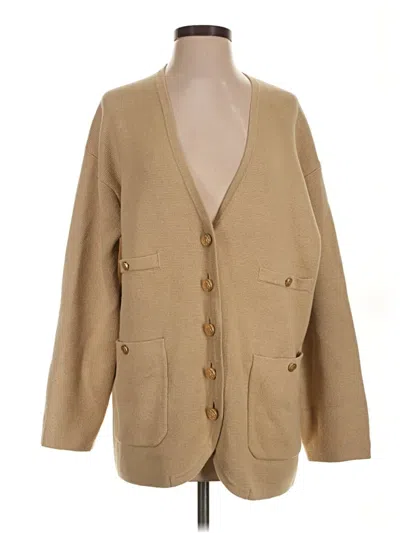 Pre-owned Jcrew Cardigan Sweater In Tan