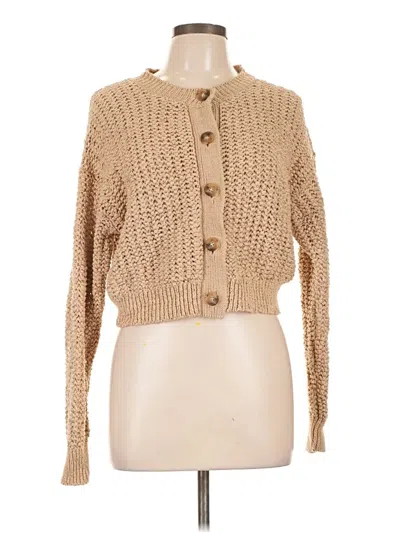 Pre-owned Jcrew Cardigan Sweater In Tan